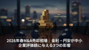 2026年のM&A売却相場はどうなる？金利・円安が企業価値に与える影響