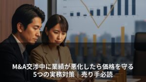 M&A交渉中に業績が悪化したら価格を守る5つの実務対策｜売り手必読