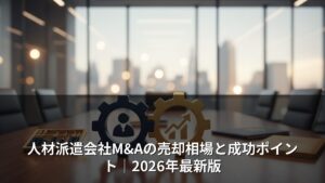 人材派遣会社M&Aの売却相場と成功ポイント｜2026年最新版