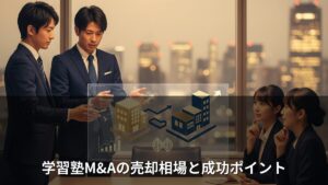 学習塾M&Aの売却相場【EBITDA 3〜6倍】教室数別の買収価格と高値売却5つの条件